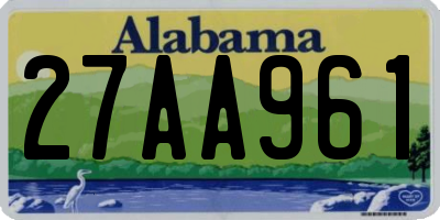 AL license plate 27AA961