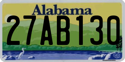 AL license plate 27AB130