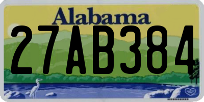 AL license plate 27AB384