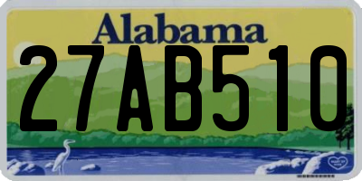 AL license plate 27AB510