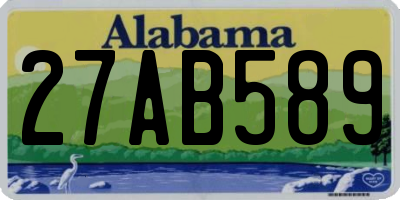 AL license plate 27AB589
