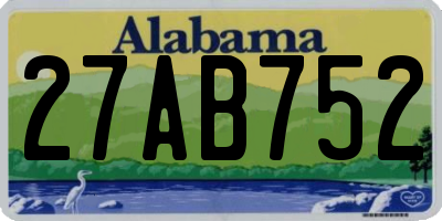 AL license plate 27AB752