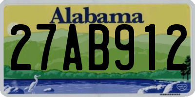 AL license plate 27AB912