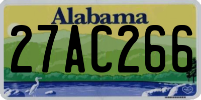 AL license plate 27AC266