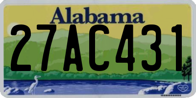 AL license plate 27AC431