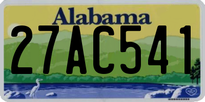 AL license plate 27AC541