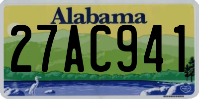 AL license plate 27AC941