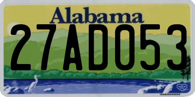 AL license plate 27AD053