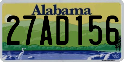 AL license plate 27AD156