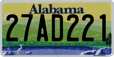 AL license plate 27AD221