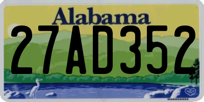AL license plate 27AD352