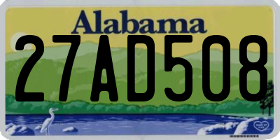AL license plate 27AD508