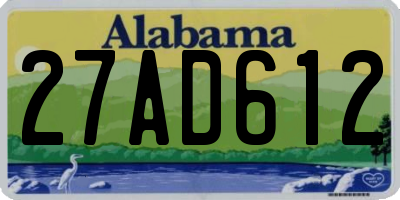 AL license plate 27AD612