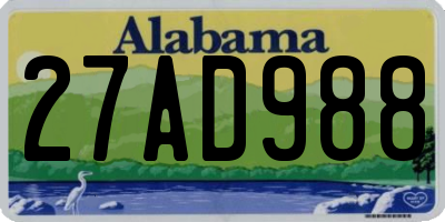 AL license plate 27AD988