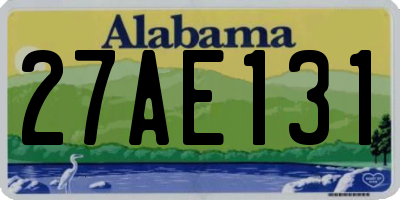AL license plate 27AE131