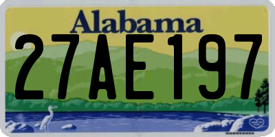 AL license plate 27AE197