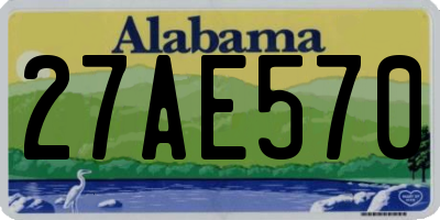 AL license plate 27AE570