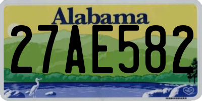 AL license plate 27AE582