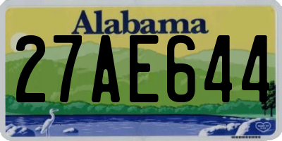 AL license plate 27AE644