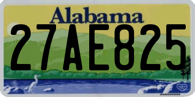 AL license plate 27AE825