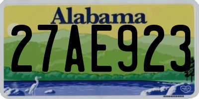 AL license plate 27AE923