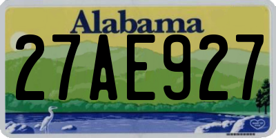 AL license plate 27AE927