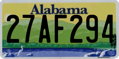 AL license plate 27AF294