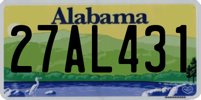 AL license plate 27AL431