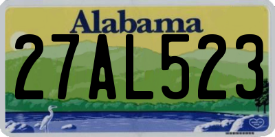 AL license plate 27AL523