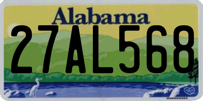 AL license plate 27AL568
