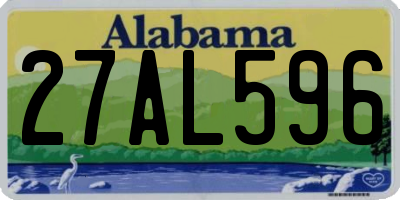 AL license plate 27AL596