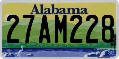 AL license plate 27AM228