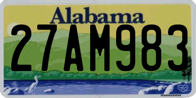 AL license plate 27AM983