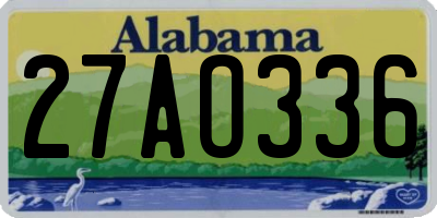 AL license plate 27AO336