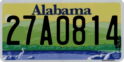AL license plate 27AO814