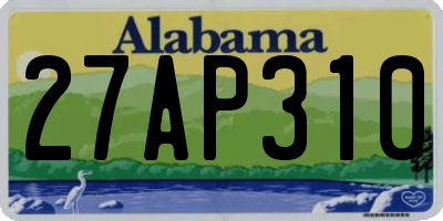 AL license plate 27AP310