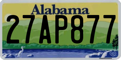 AL license plate 27AP877
