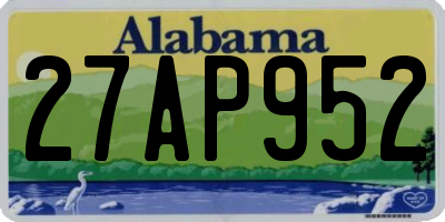 AL license plate 27AP952