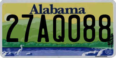 AL license plate 27AQ088