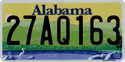 AL license plate 27AQ163