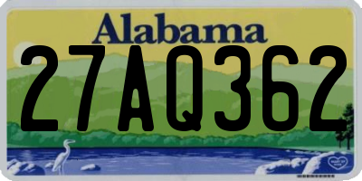 AL license plate 27AQ362