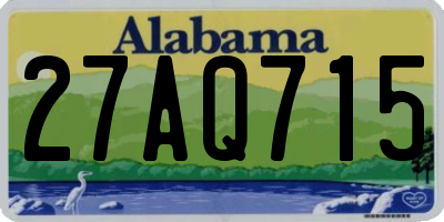 AL license plate 27AQ715