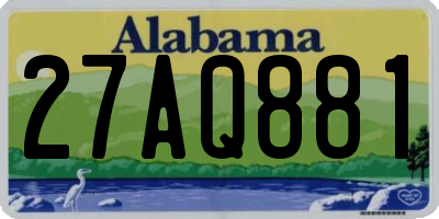 AL license plate 27AQ881