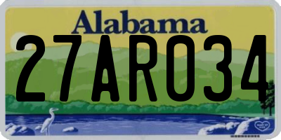 AL license plate 27AR034