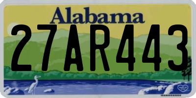 AL license plate 27AR443