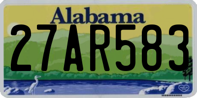 AL license plate 27AR583