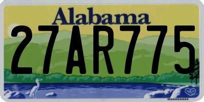 AL license plate 27AR775