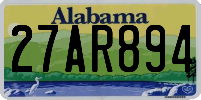 AL license plate 27AR894