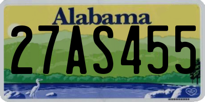 AL license plate 27AS455