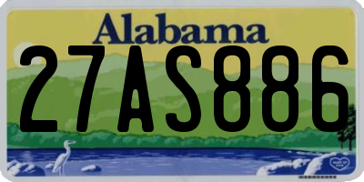 AL license plate 27AS886